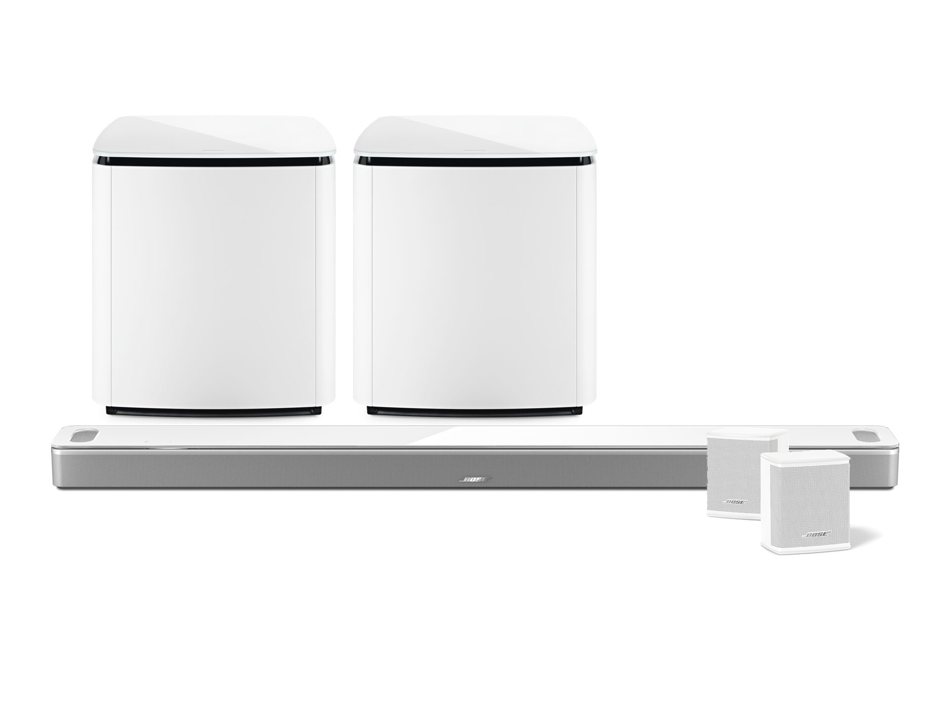 Soundbar Doouble Bass and surrounds White